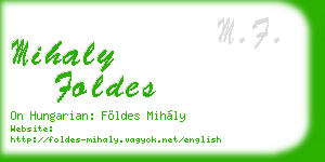 mihaly foldes business card
